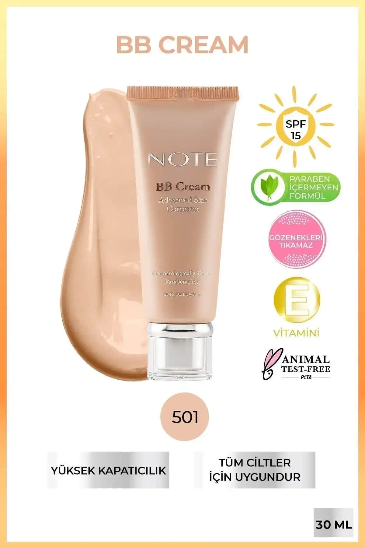 Note Cosmetics BB Krem SPF 15 ile Günlük Makyajda Doğal ve Koruyucu Çözüm