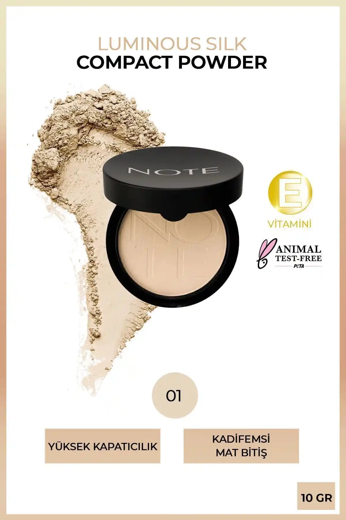 Note Cosmetics Luminous Silk Compact Powder ile doğal ve mat makyaj deneyimi