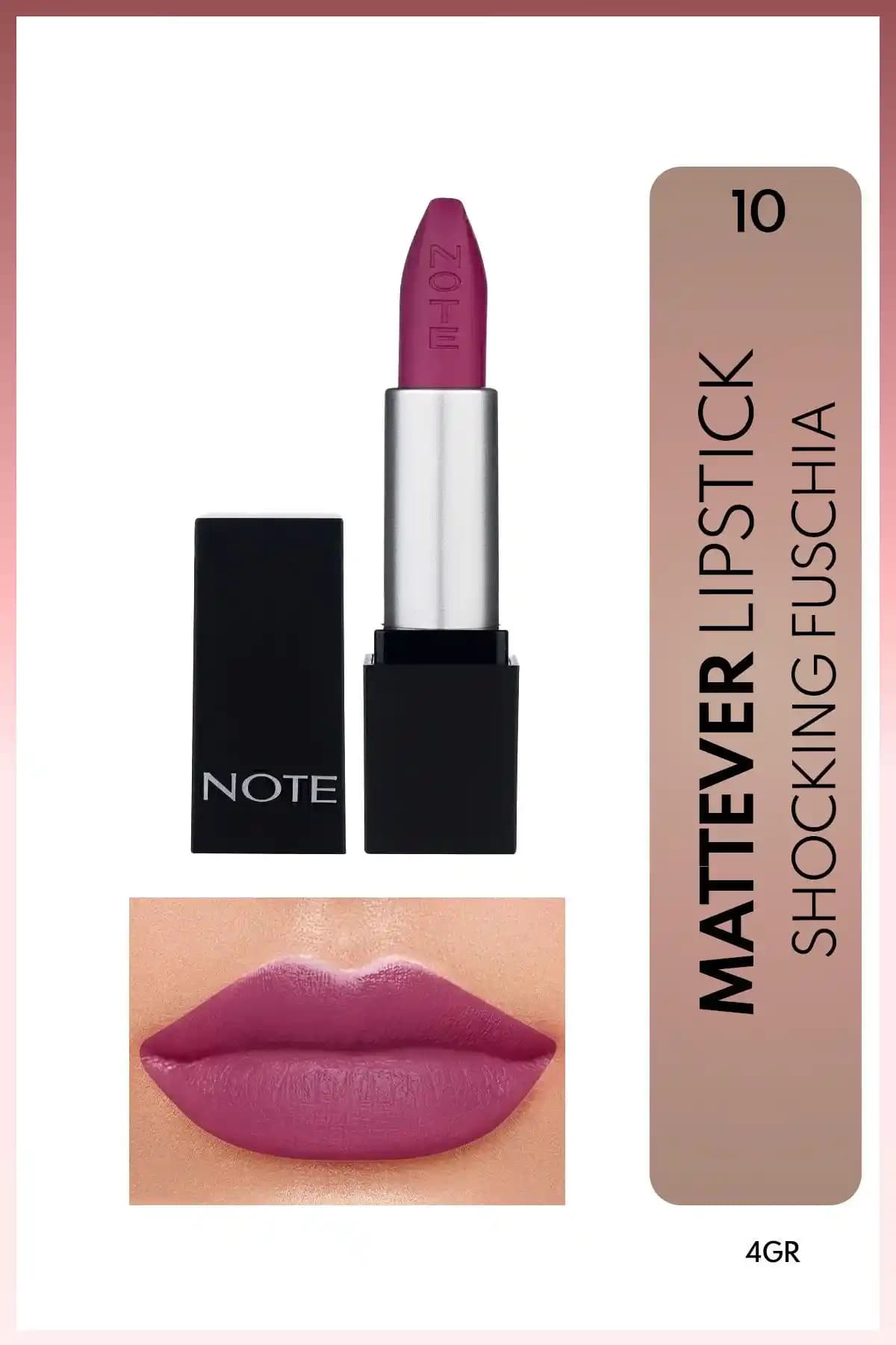 Note Cosmetics Mattever Lipstick Serisi Mor ve Fuşya Tonlarında Uzun Süre Kalıcı Ruj
