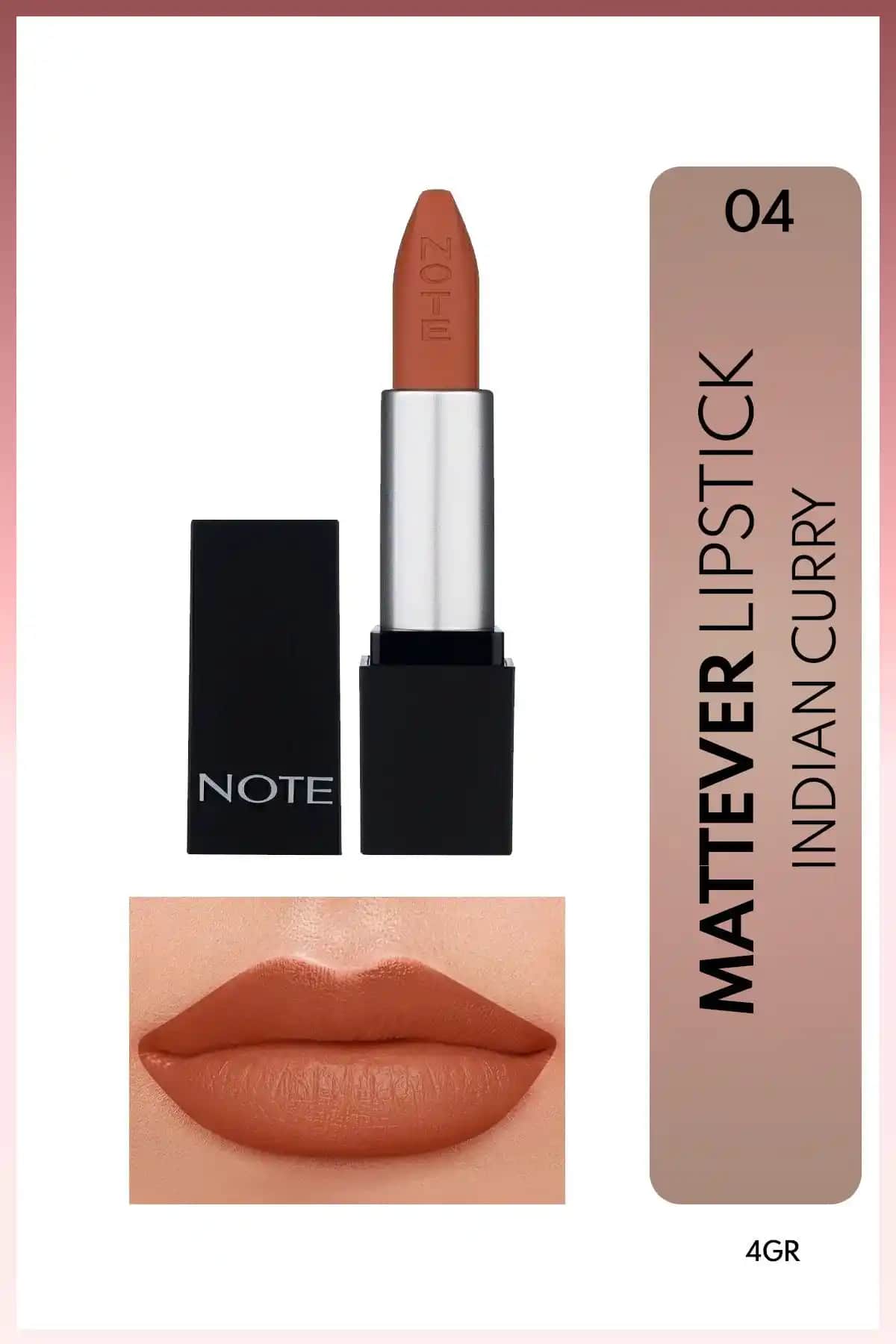 Note Cosmetics Mattever Lipstick Yarı Mat Dudak Rujları Kaliteli ve Şık Kullanım İçin