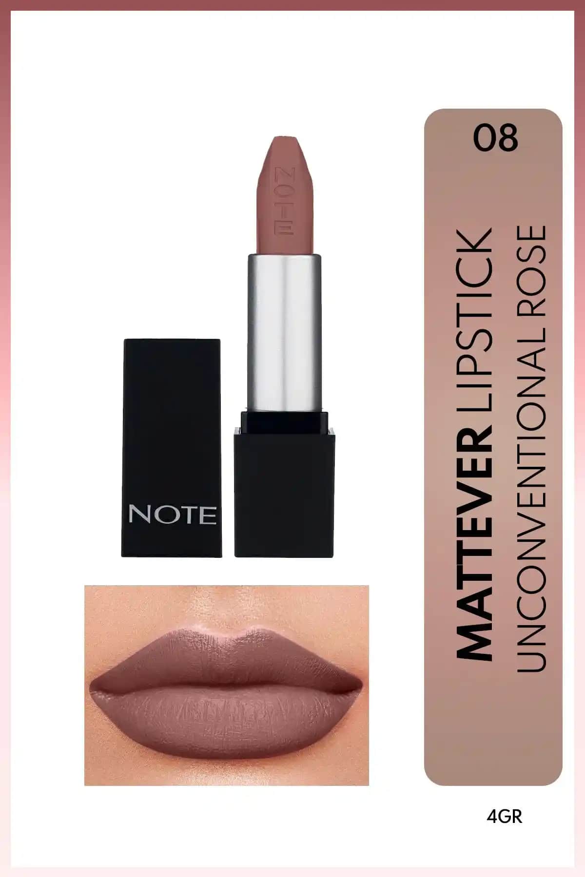 Note Cosmetics Mattever Lipstick Yarı Mat Saten Bitişli Ruj Fransa Menşei Güvenilirlik