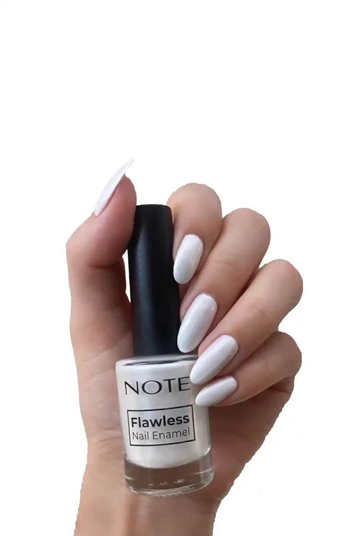 Note Cosmetics Nail Flawless Oje 43 Pearl Beyaz Güvenli ve Kalıcı Tırnak Rengi Ürünü