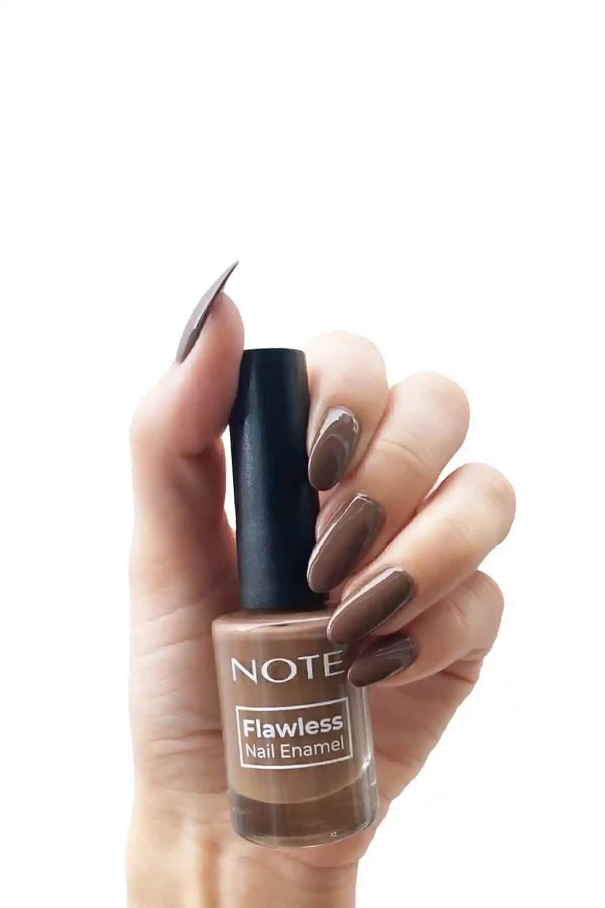 Note Cosmetics Nail Flawless Oje 57 Cappuccino Kahverengi Doğal ve Şık Tırnak Görünümü Sağlar