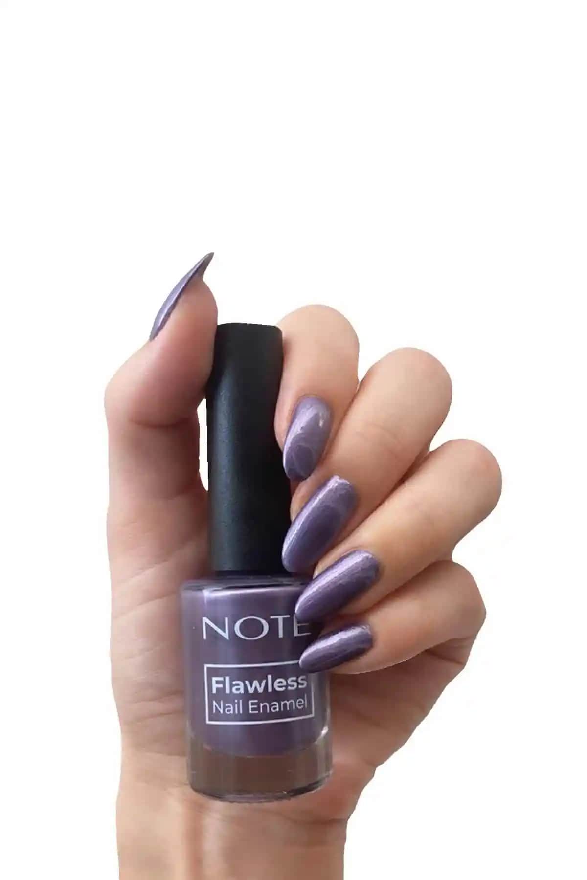 Note Cosmetics Nail Flawless Oje 87 Mystic Purple Parlak ve Şık Tırnak Bakımı İçin Uygun