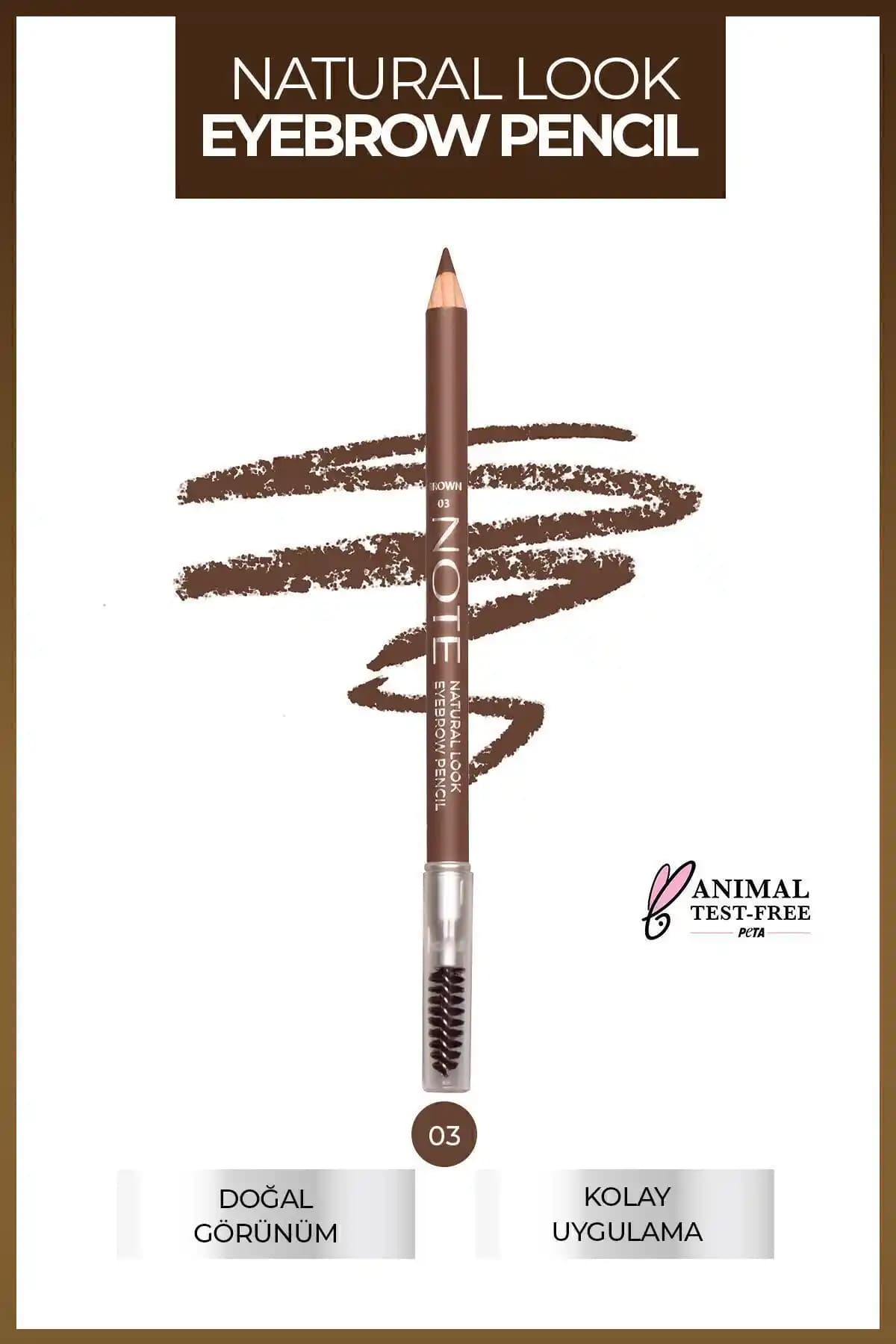 Note Cosmetics Natural Eyebrow Pencil Waterproof: Doğal Görünüm ve Uzun Süre Kalıcılık Sağlayan Kahverengi Kalem
