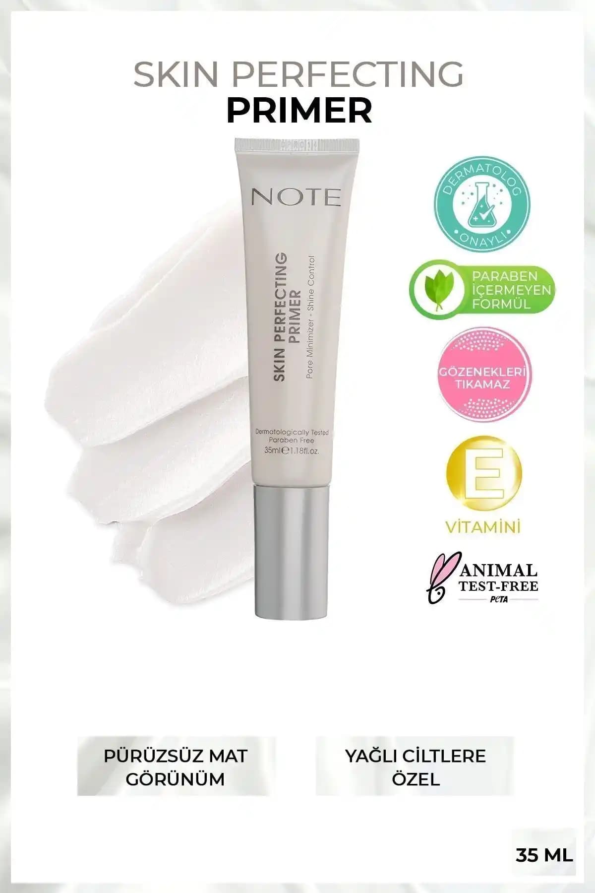 Note Cosmetics Skin Perfecting Primer Yağlı ve Karma Ciltler İçin Matlaştırıcı Makyaj Bazı