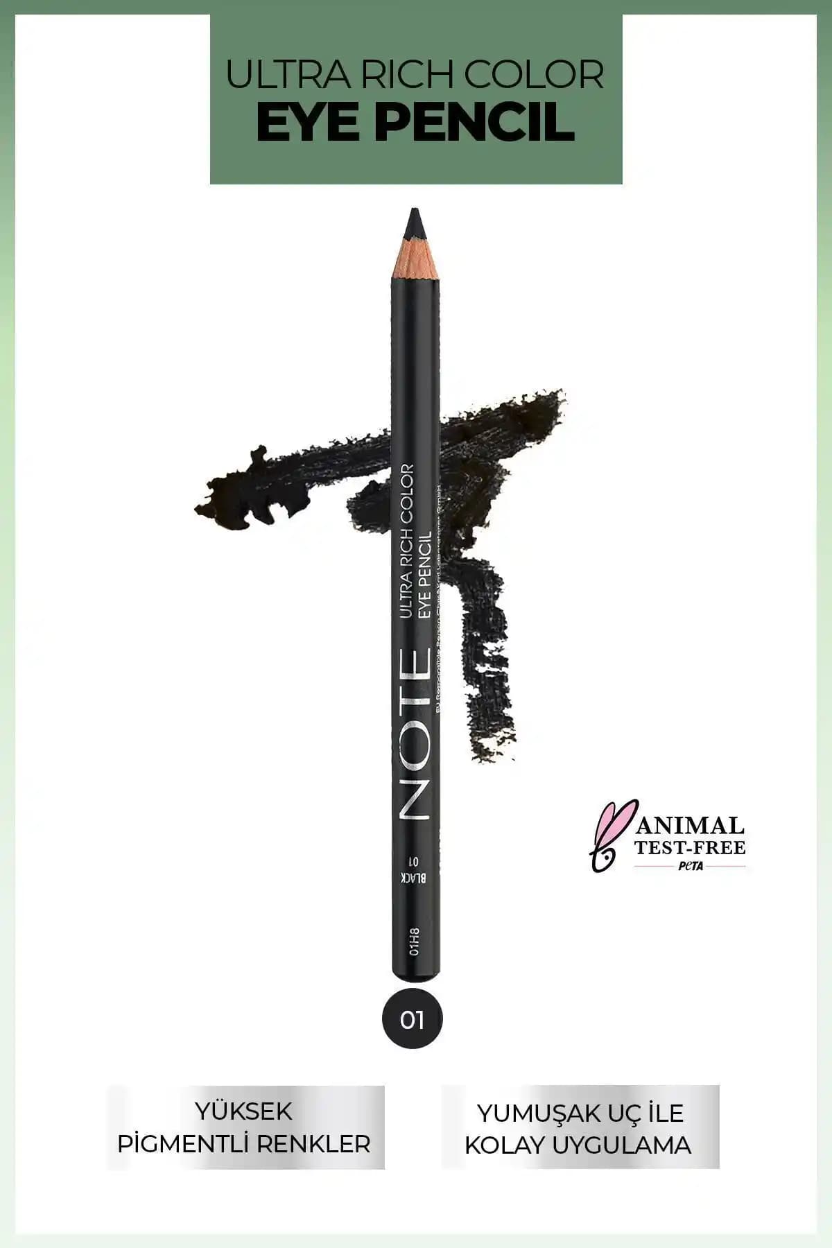 Note Cosmetics Ultra Rich Color Göz Kalemi Siyah - Yüksek Pigmentasyon ve Şık Tasarım