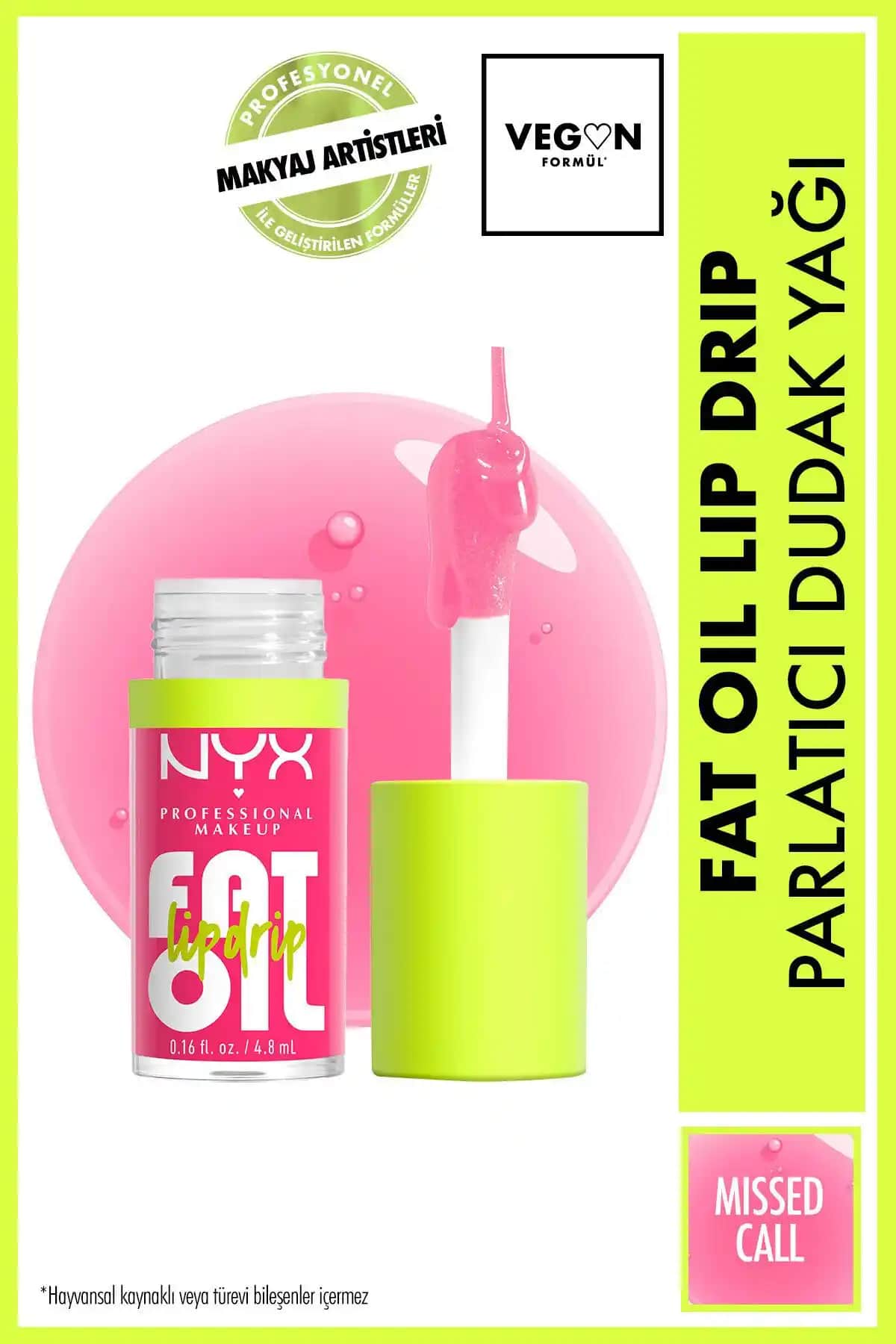 NYX Fat Oil Lip Drip Dudak Yağı: Doğal Parlaklık ve Nem Sağlayan Günlük Kullanım Ürünü