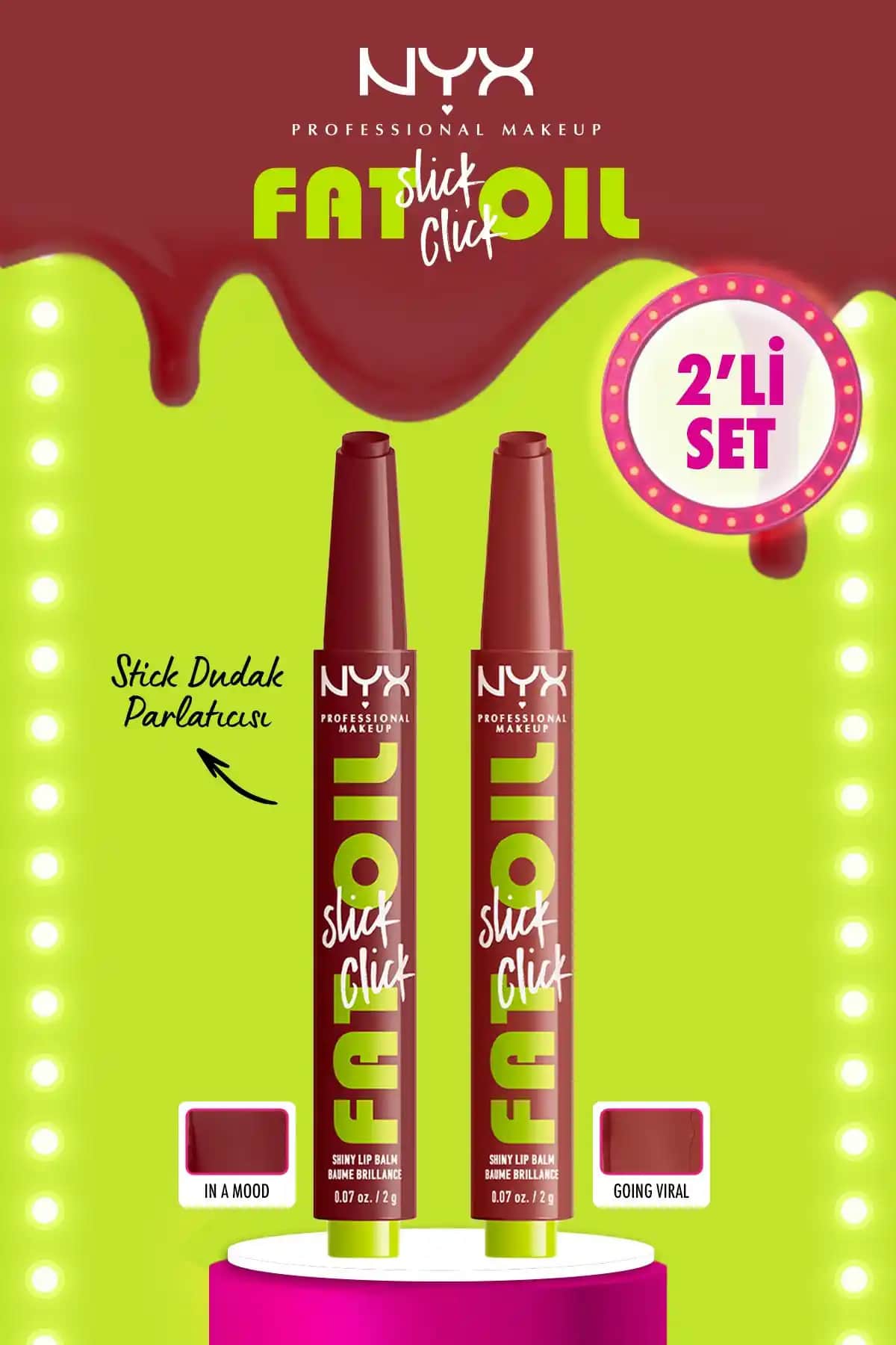 NYX Fat Oil Slick Click Dudak Balmı: Nemlendiren ve Parlaklık Veren Yenilikçi Ürün