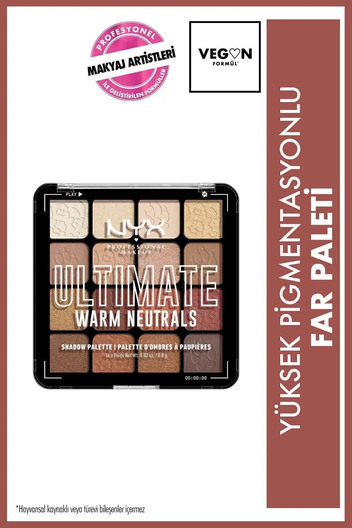 NYX Ultimate Shadow Palette Brights ve Warm Neutrals Karşılaştırması ve Özellikleri 2