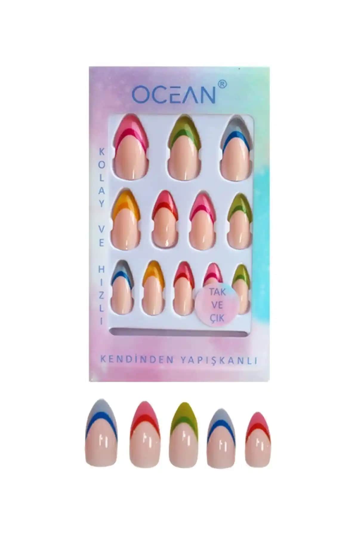 Ocean Takma Tırnak Kendinden Yapışkanlı Pratik ve Doğal Görünüm Sağlayan Ürün