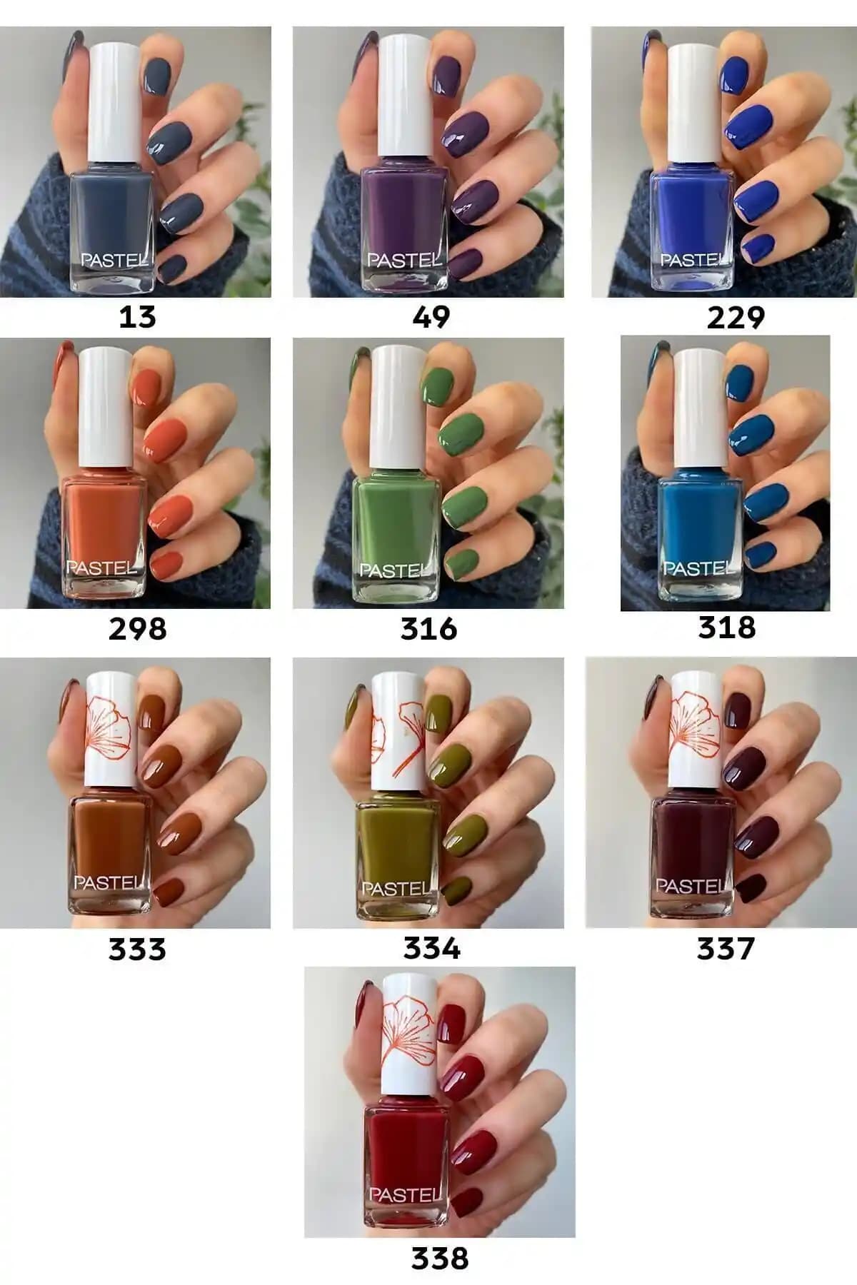 Pastel 10'lu Oje Seti Renkli ve Simgili Tasarımıyla Günlük ve Özel Kullanım İçin