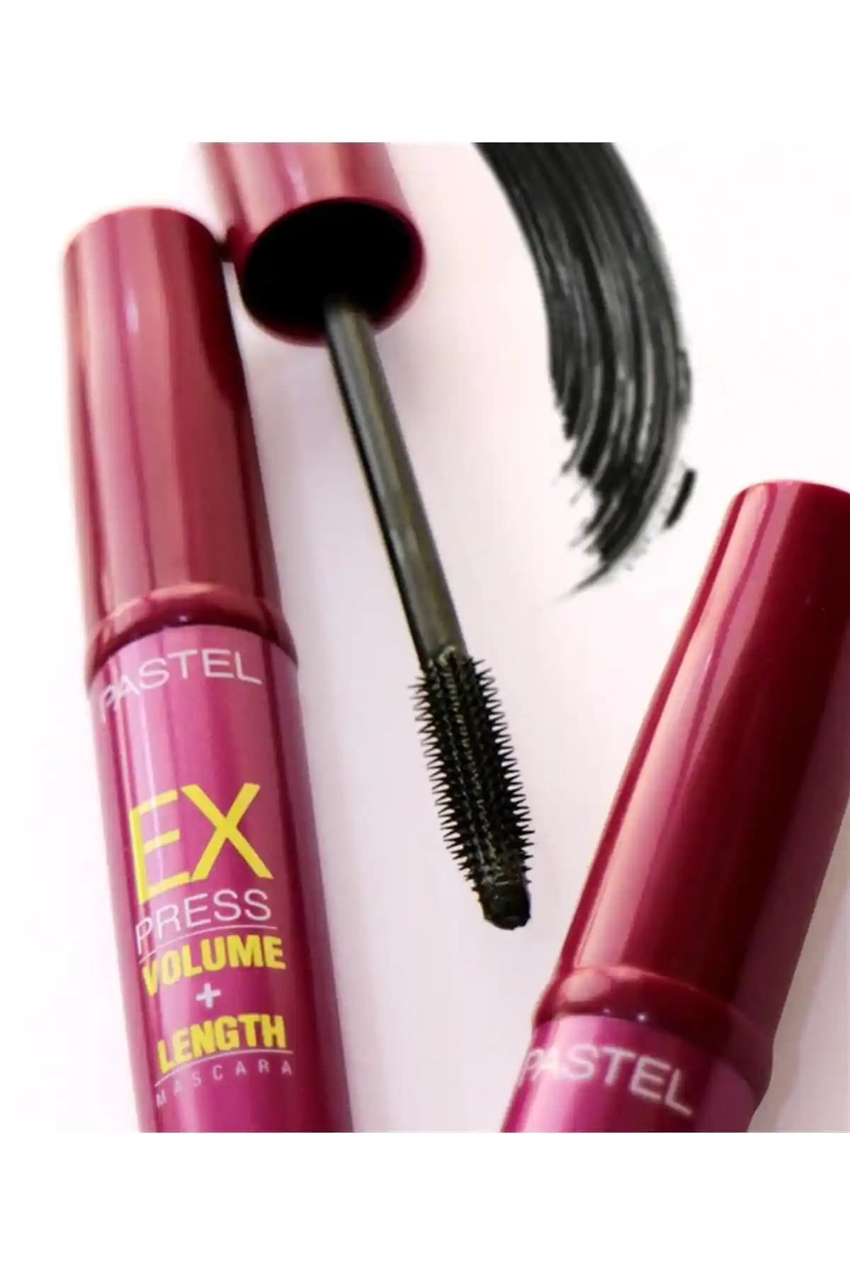 Pastel Express Volume Length Maskara ile Uzun ve Dolgun Kirpikler İçin Günlük Kullanım Çözümü