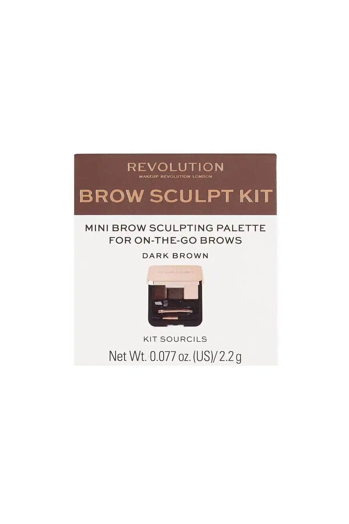 Revolution Brow Sculpt Dark Kaş Kiti: Çok Fonksiyonlu ve Kullanımı Kolay Kaş Makyaj Seti