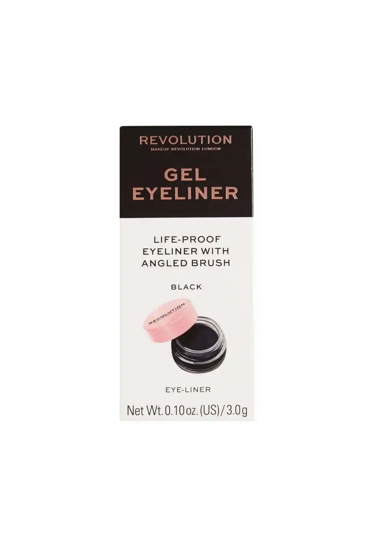 Revolution Gel Eyeliner Pot ile Gün Boyu Kalıcı ve Derin Siyah Göz Makyajı