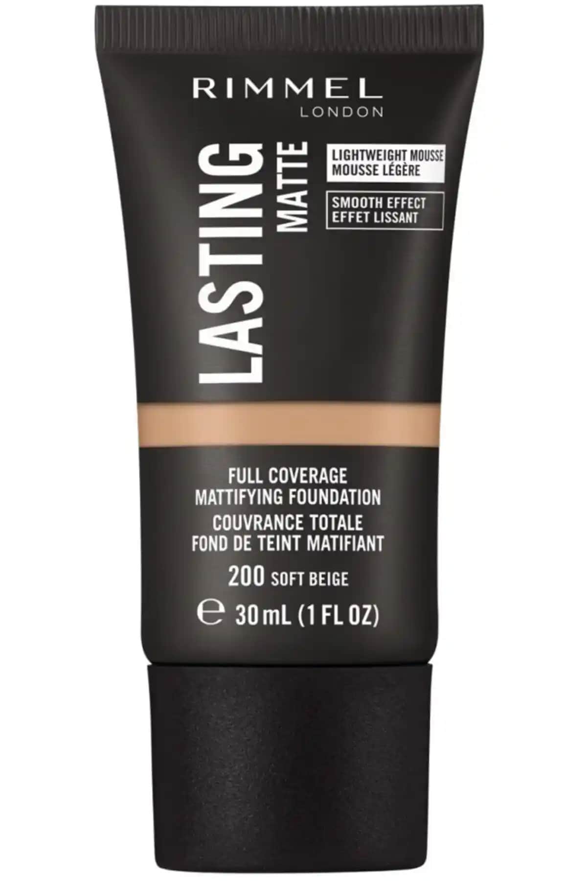 Rimmel London Kalıcı Mat Fondöten 200 Soft Beige – Uzun Süre Kalıcı ve Doğal Görünüm