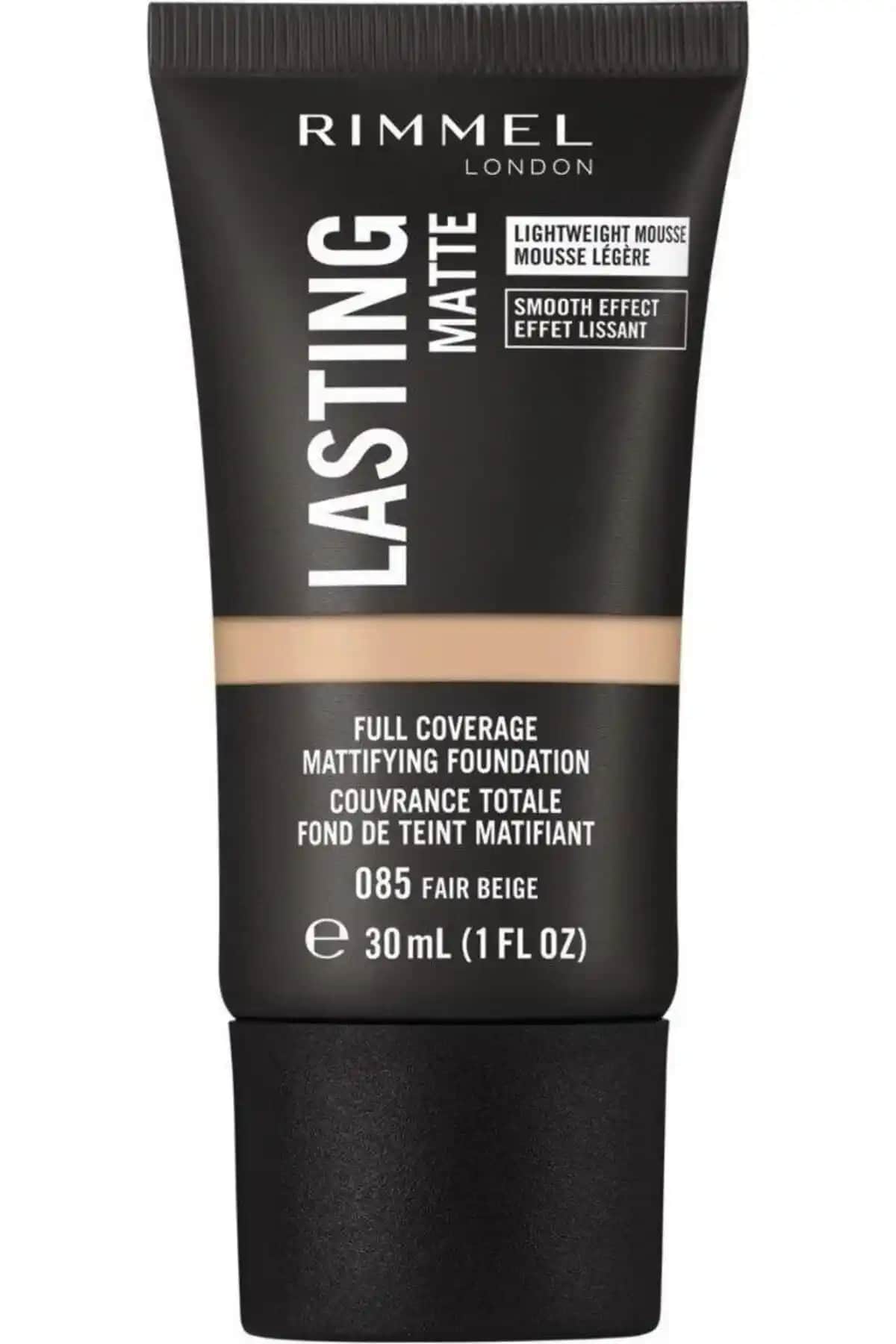 Rimmel London Matte Foundation 085 Faır: Yüksek Kapatıcılık ve Mat Görünüm Sağlayan Fondöten