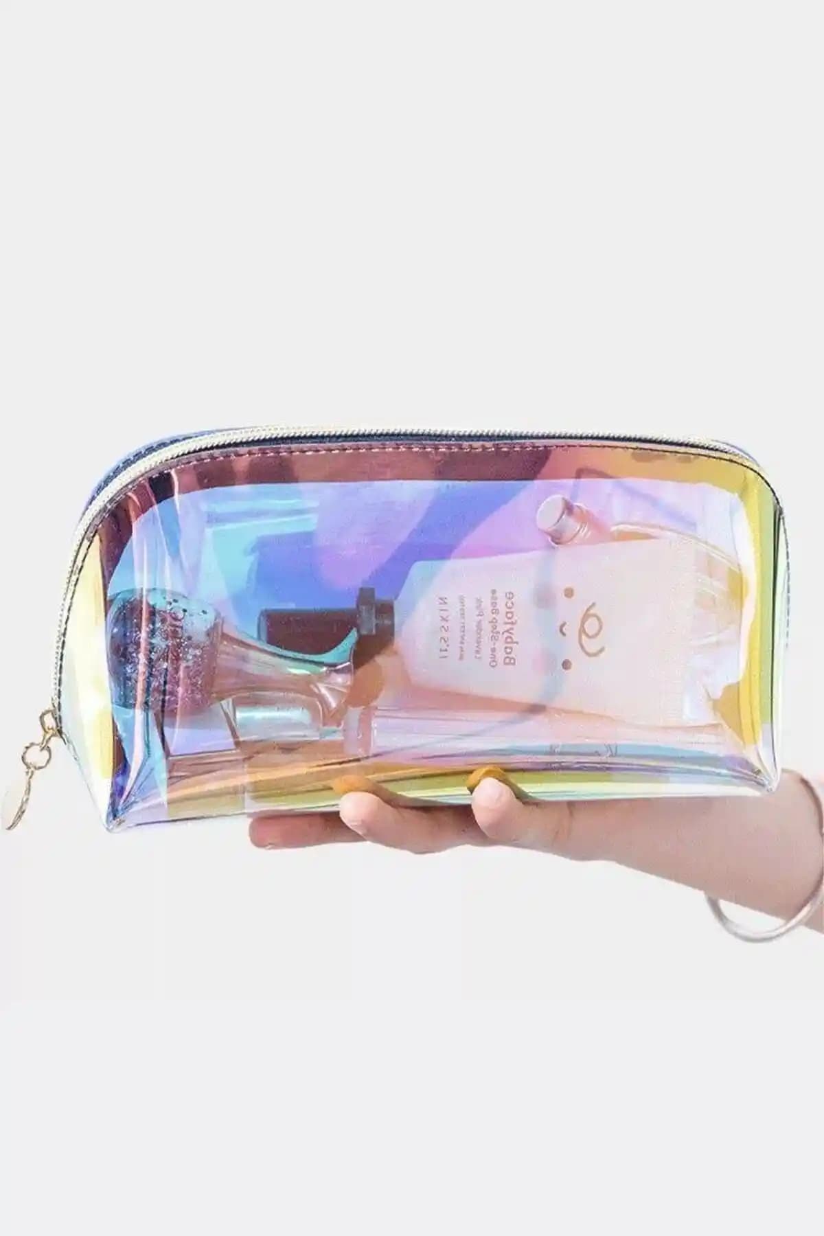 RIPSTAR Gold Hologram Oval Kozmetik ve Çok Amaçlı Düzenleyici Çanta İncelemesi