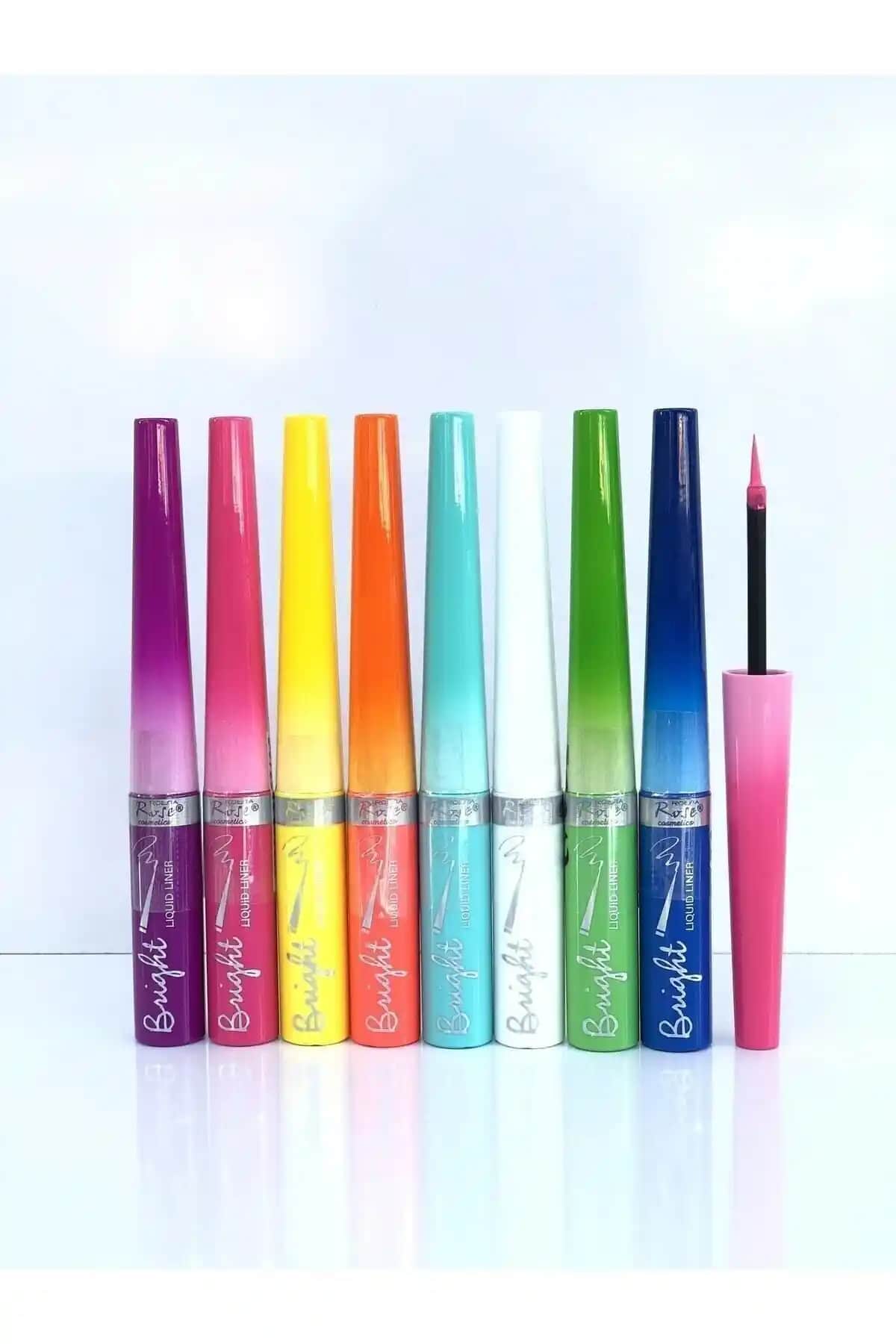 Roesıa Rose Cosmetics 8'li Renkli Eyeliner Seti ile Gün Boyu Kalıcı ve Canlı Göz Makyajı