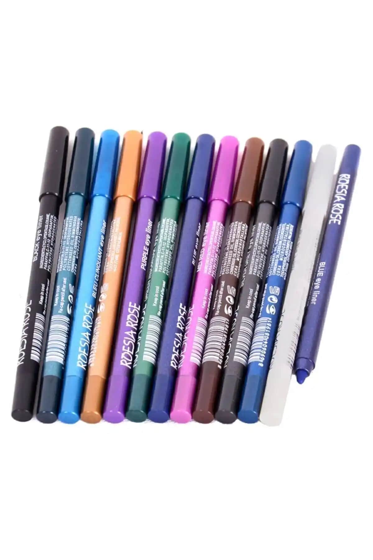 Roesıa Rose Cosmetics Çok Renkli Mat Göz Kalemi: Uzun Süreli ve Dayanıklı Makyaj Ürünü