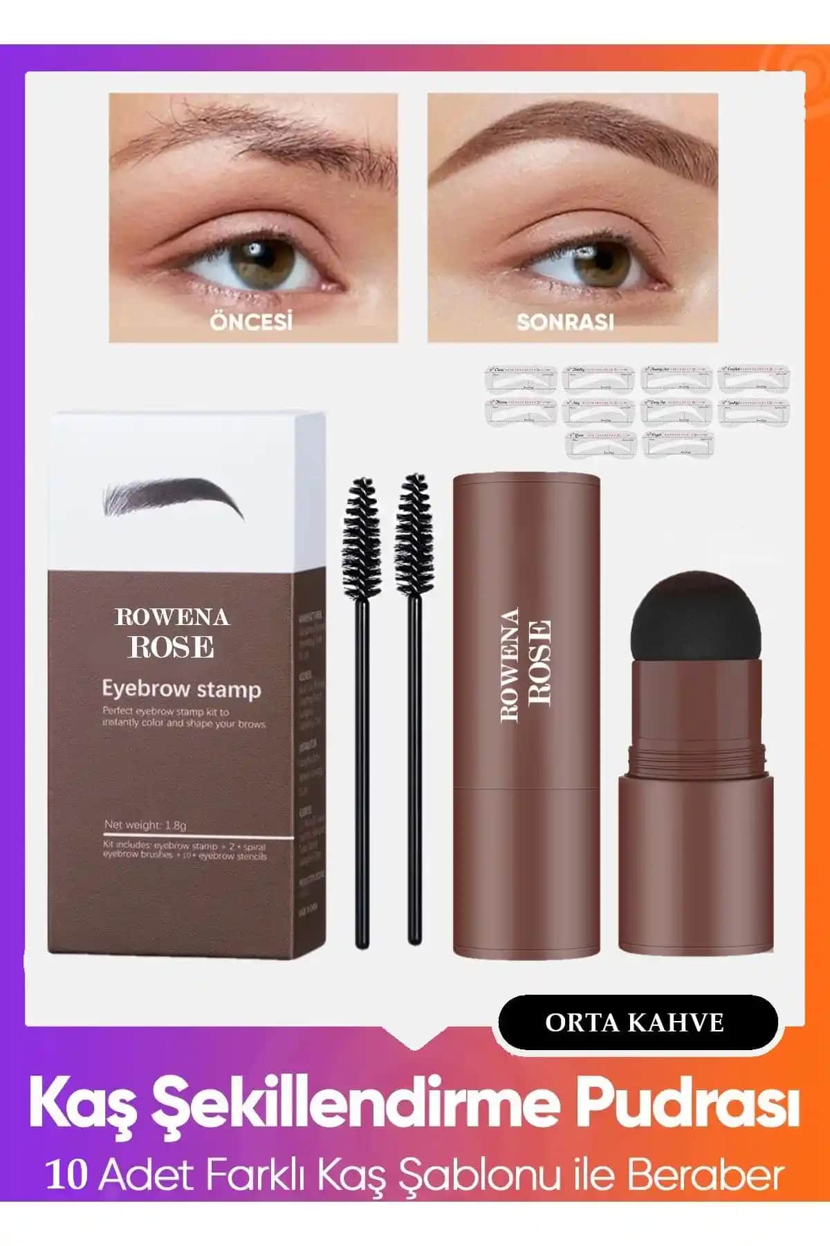 ROWENAROSE Orta Kahve Kaş Damgası Seti Detaylı İnceleme ve Kullanıcı Yorumları
