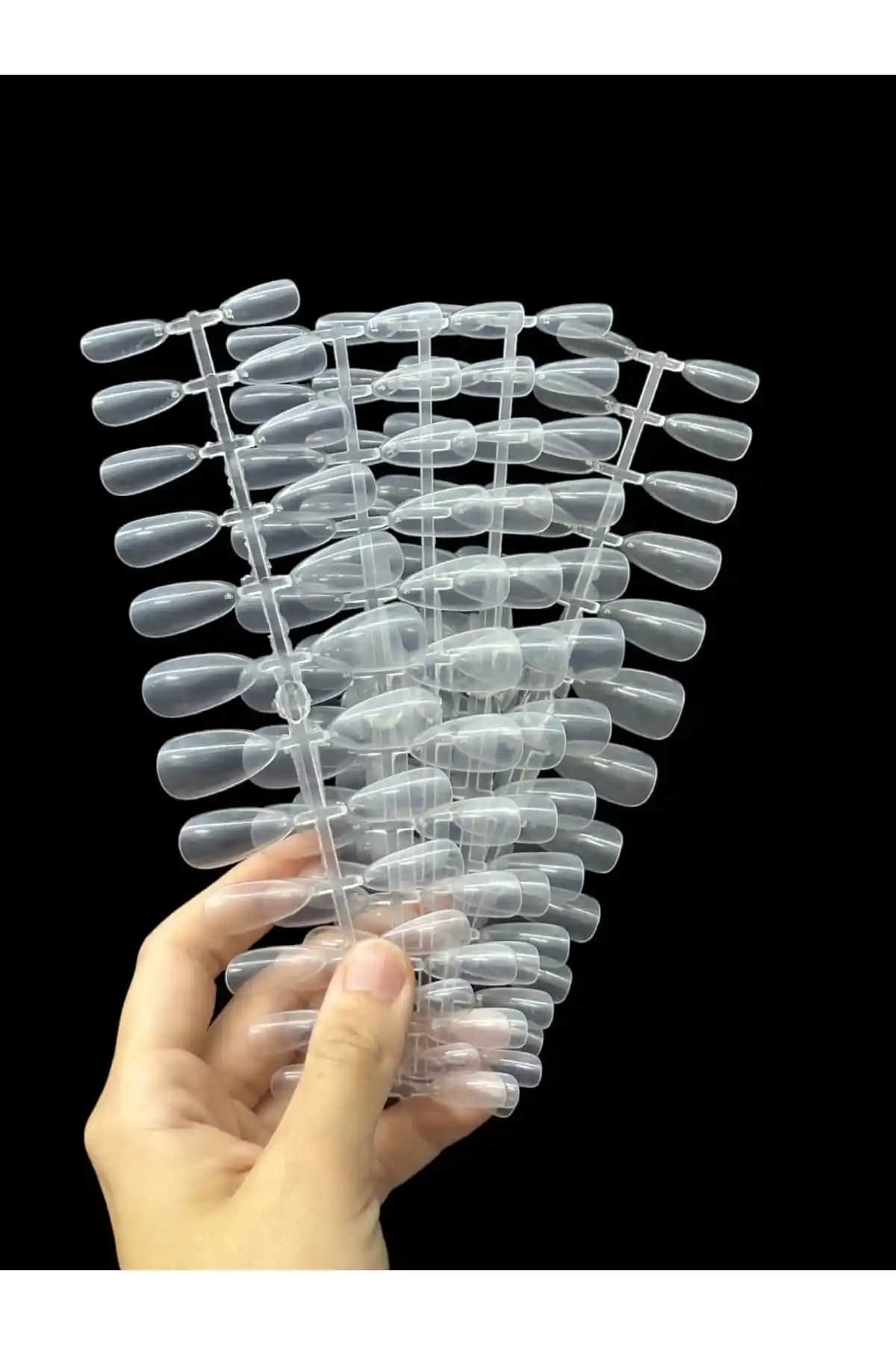 RubaTrend Profesyonel ve Ev Kullanımı İçin 120 Adet Şeffaf Takma Tırnak Seti