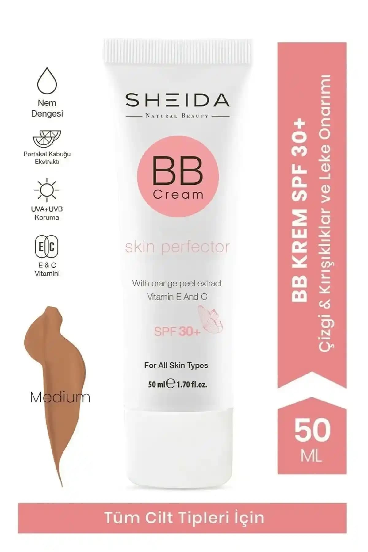 Sheida BB Cream: Yüksek Kapatıcılık ve SPF 30 ile Günlük Cilt Bakımı