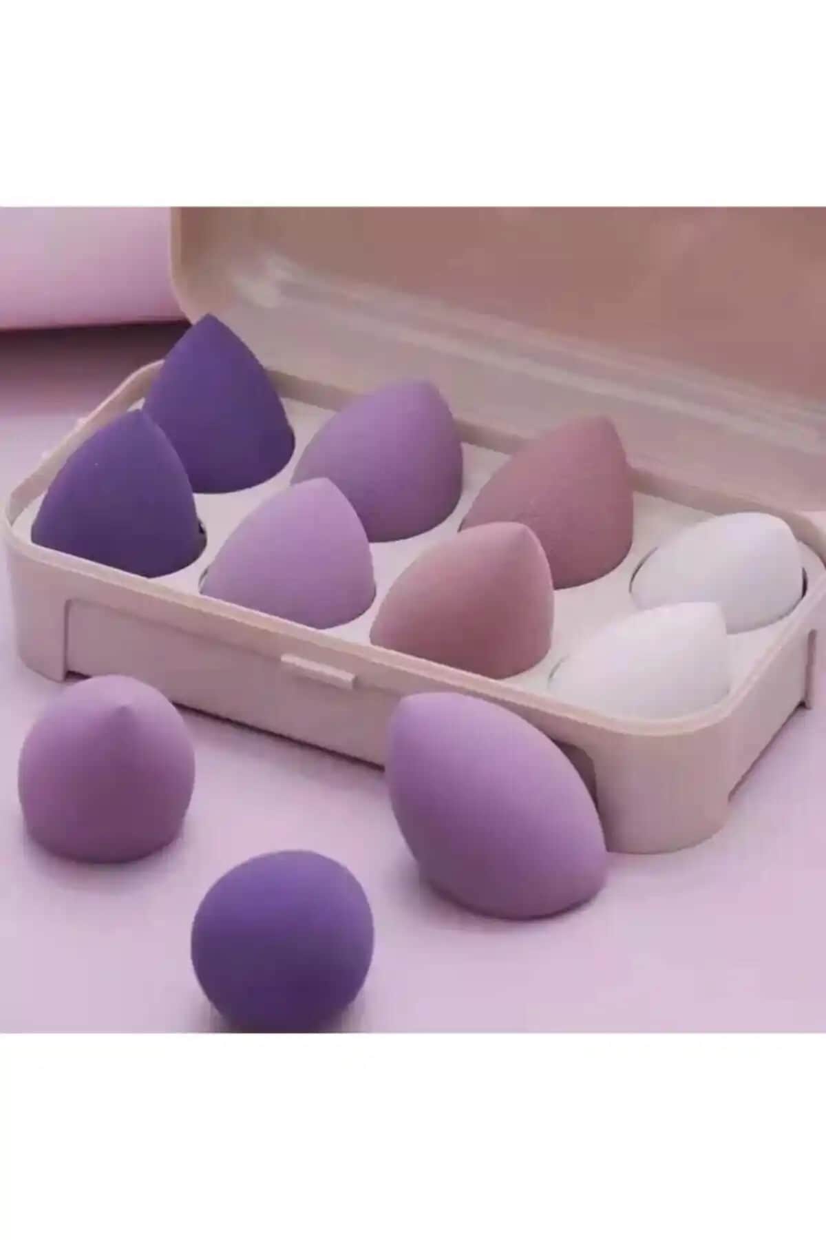 Sildne 8 Adet Makyaj Süngeri ve Saklama Kabı ile Günlük Makyajınızı Pratik ve Hijyenik Hale Getirin