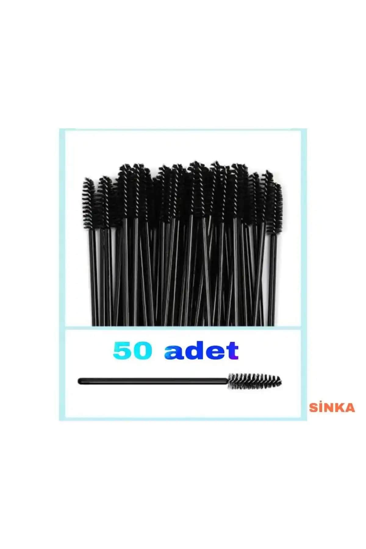 SİNKA 50'li Kaş ve Kirpik Tarama Fırçası Seti Profesyonel ve Günlük Kullanım İçin Uygun