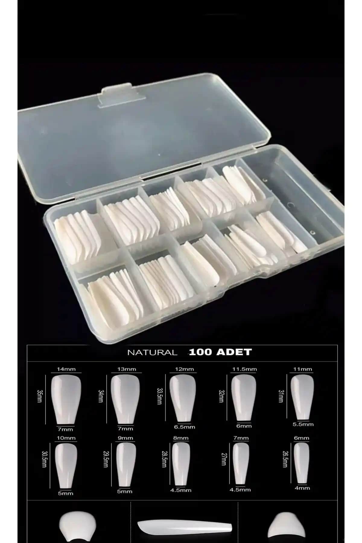 SİNKA Takma Tırnak Balerin Naturel 100 Adet: Estetik ve Dayanıklı Tırnak Uzantısı Çözümü
