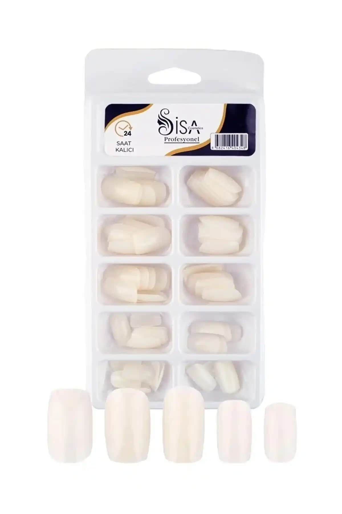 Sisa Profesyonel 100'lü Beyaz Takma Tırnak - Estetik ve Dayanıklı Tasarım