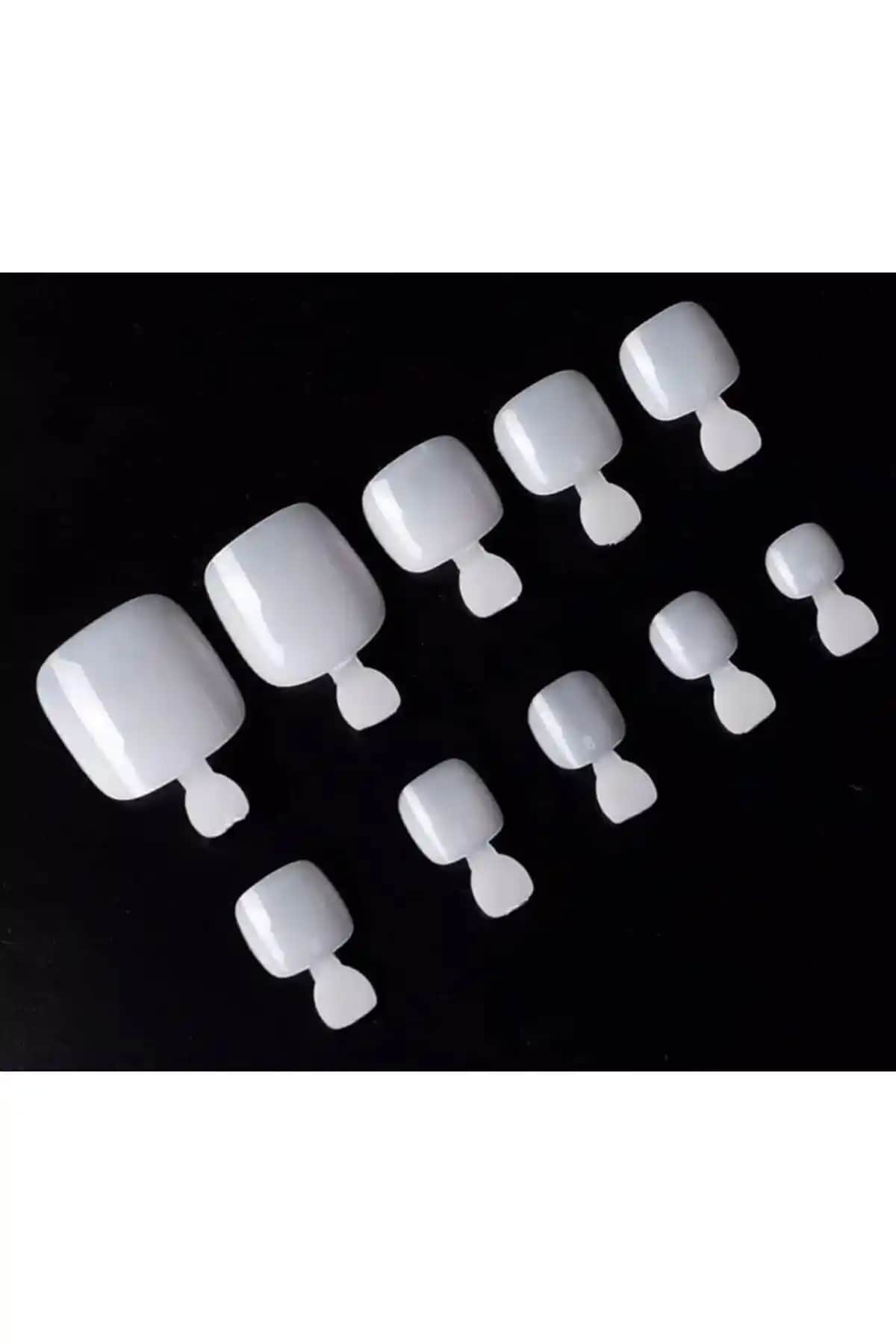 SYBELLE Kozmetik 20 Adet Doğal Renk Ayak Tırnak Seti Estetik ve Pratik Kullanım İçin