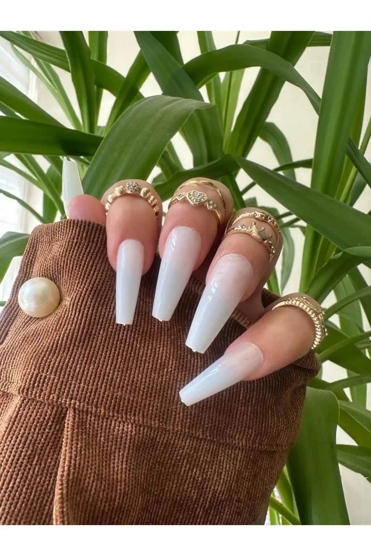 SYBELLE Kozmetik 20 Adet Naturel Balerin Takma Tırnak Pembe Renkli Estetik ve Kolay Kullanım