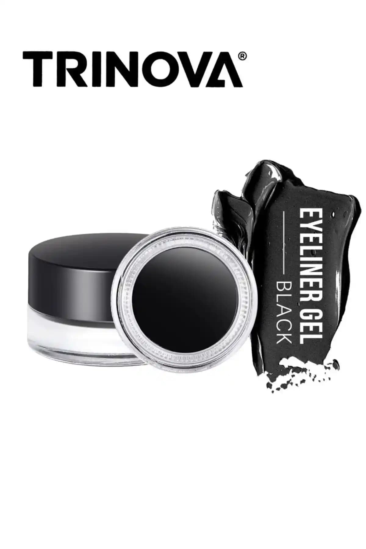 Trinova Siyah Jel Eyeliner: Uzun Süre Kalıcı ve Kolay Uygulanan Profesyonel Göz Makyajı Ürünü
