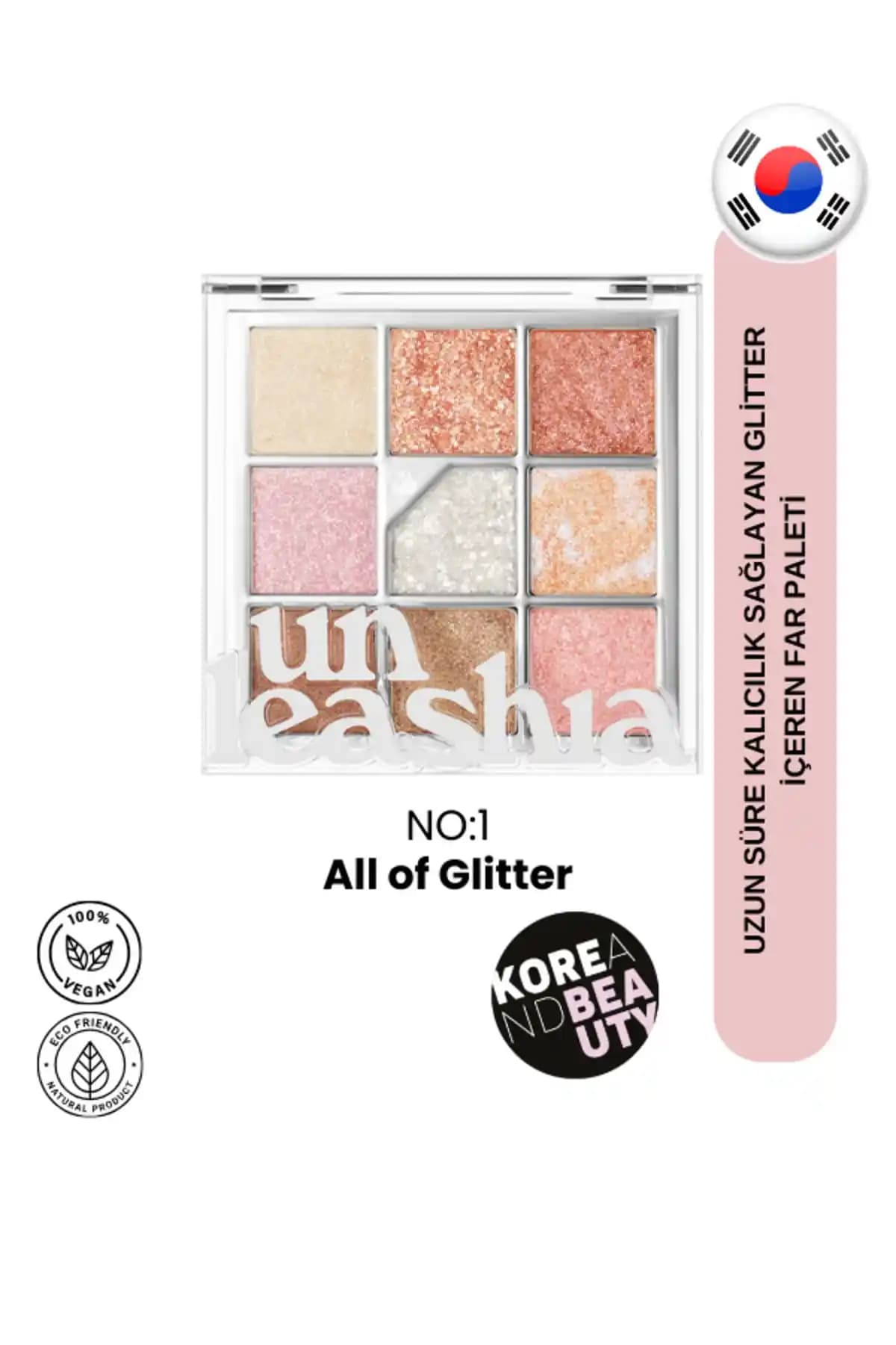 Unleashia Glitterpedia Eye Palette No:1 ile Günlük ve Gece Parlak Makyajlar
