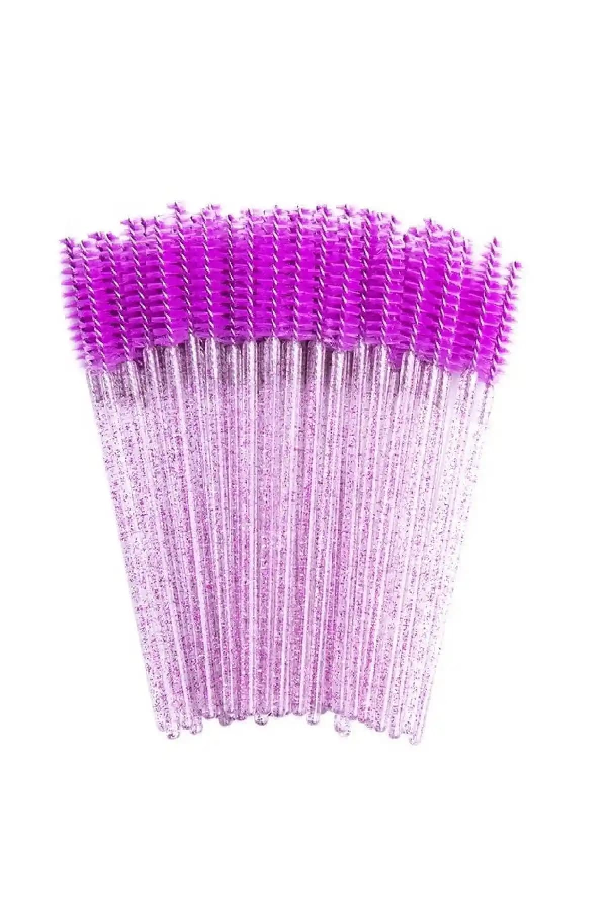 Venalisa 50 Adet Mor Kaş ve Kirpik Fırçası Seti Profesyonel ve Pratik Kullanım İçin Geliştirilmiş