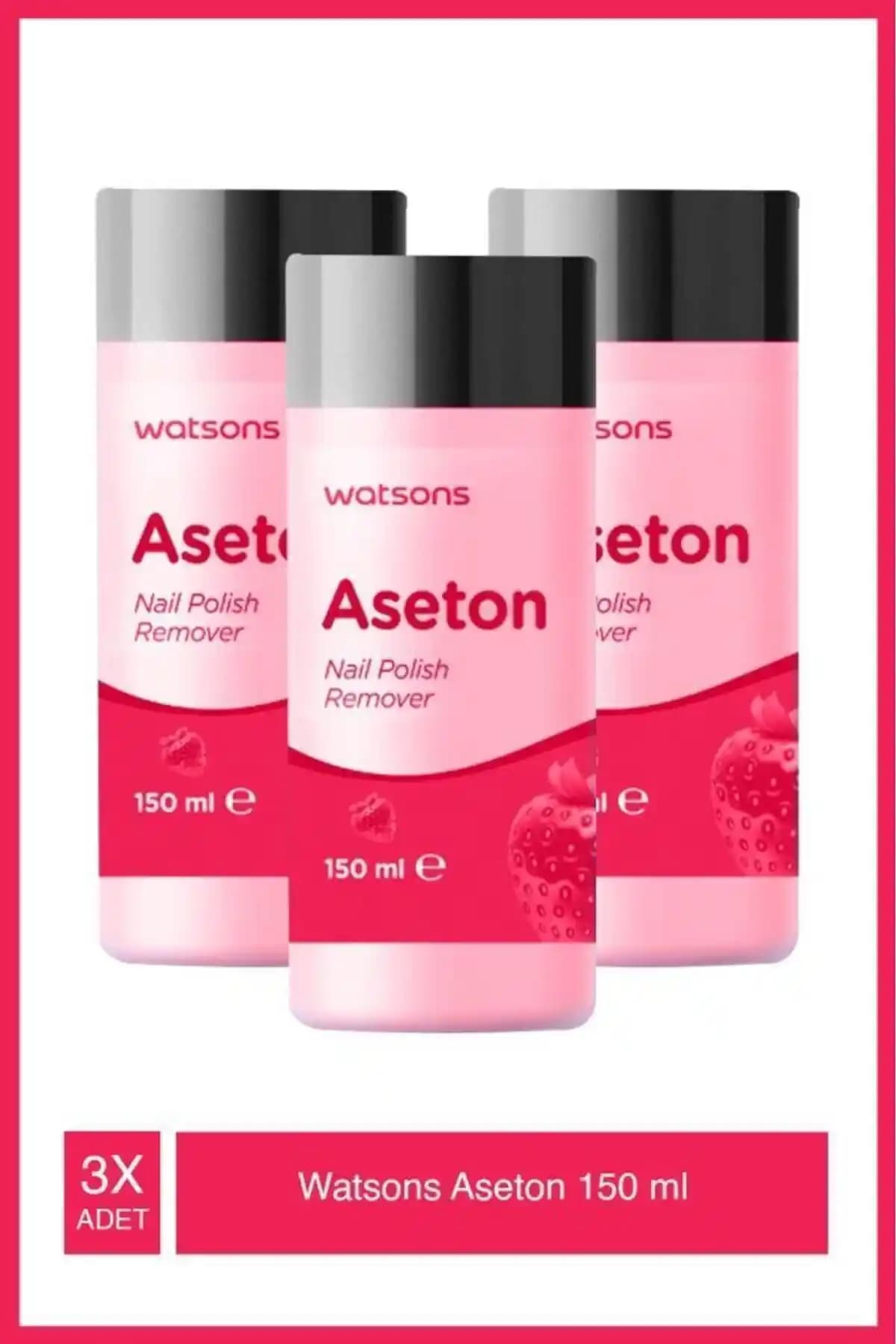 Watsons Aseton 150ml Tr X3 Adet - Yüksek Performanslı ve Kolay Oje Çıkarma Ürünü