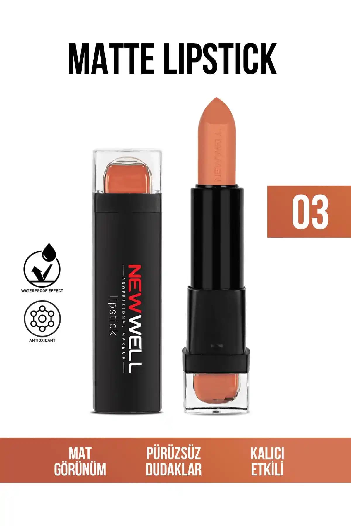 Well Lipstick 03: Doğal ve Şık Dudaklar için Günlük ve Özel Kullanım Rujları