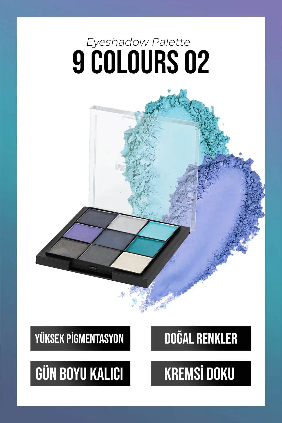 Yeni Well Eyeshadow Palette 9 Renk No 02: Doğal ve Kalıcı Göz Makyajı İçin Uygun