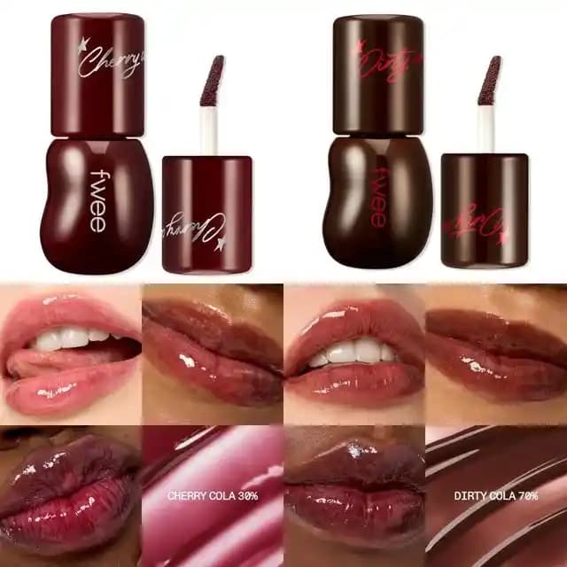 Fwee Dirty Cola Dudak Parlatıcılarında 70% ve 30% Tonlarının Renk, Parlaklık ve Kullanım Farkları