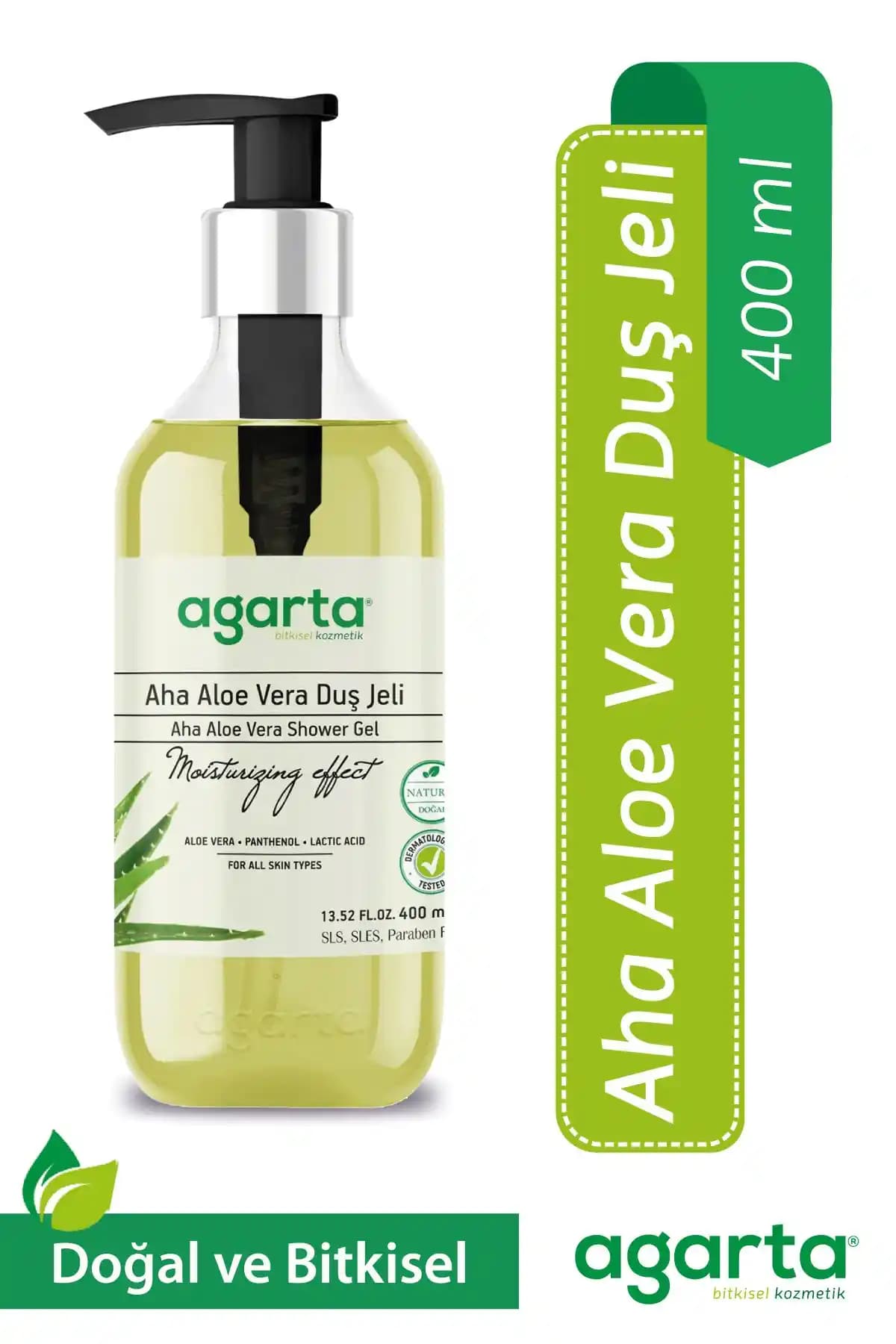 Agarta Doğal Aha Aloe Vera Duş Jeli: Organik ve Hassas Ciltler İçin Doğal Temizlik Ürünü