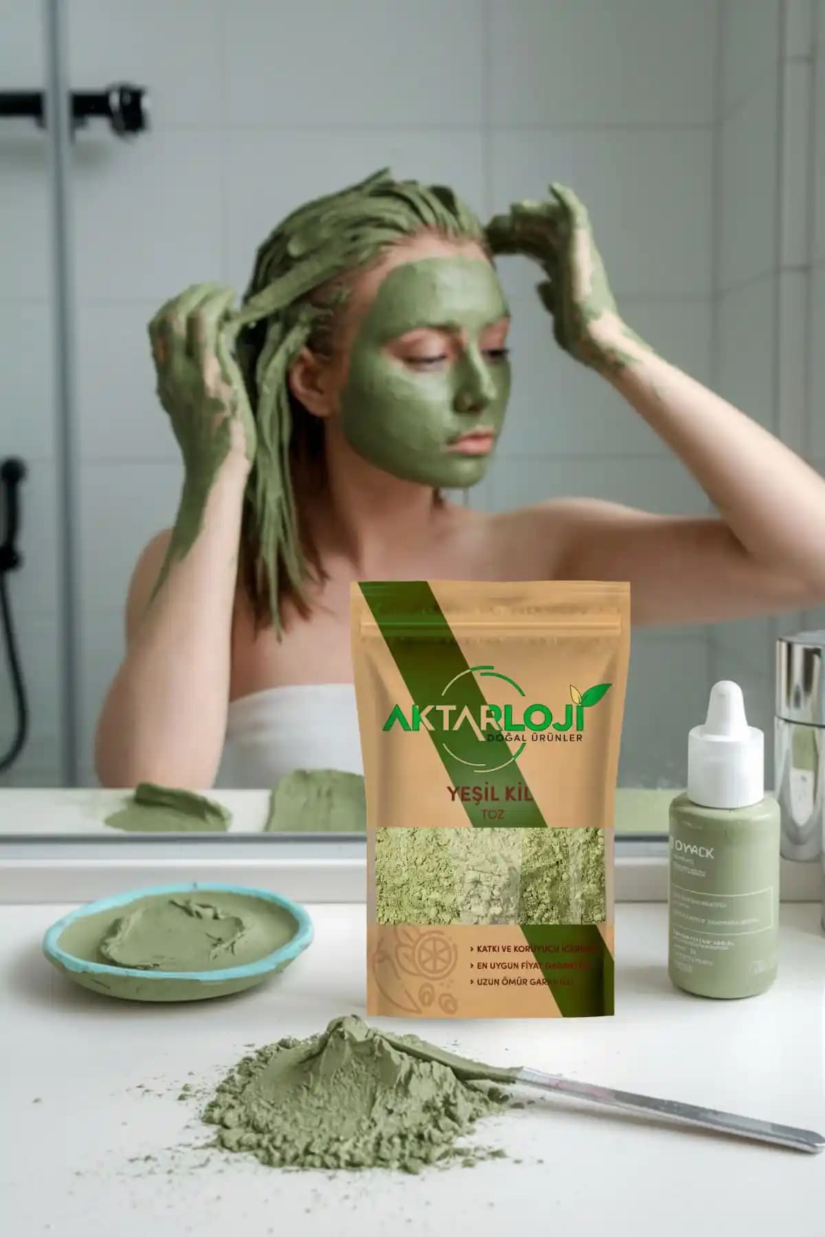 Aktarloji 1 kg Toz Yeşil Kil ile Doğal ve Güvenli Cilt Bakımı Çözümü