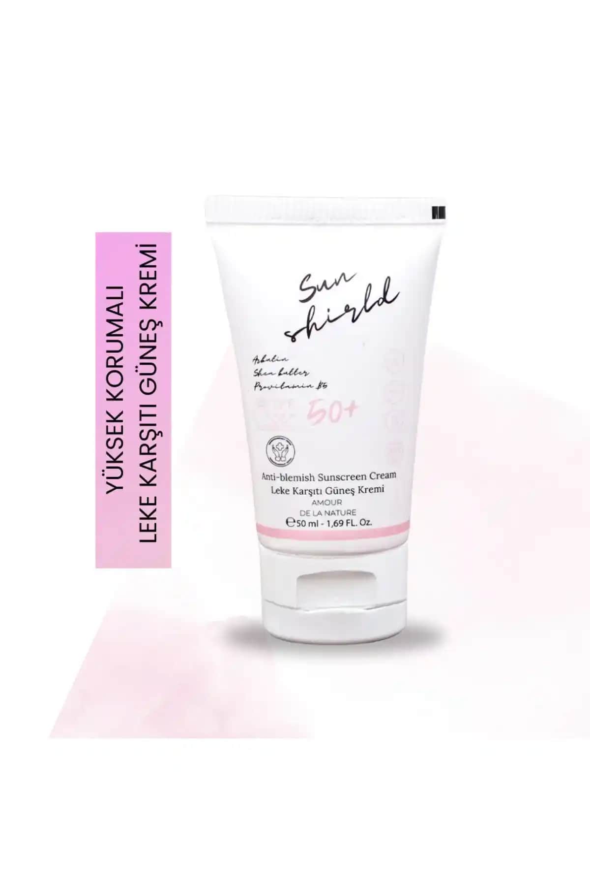 AMOUR DE LA NATURE Sun Shield Güneş Kremi SPF 50+ ile Doğal Koruma ve Cilt Eşitliği