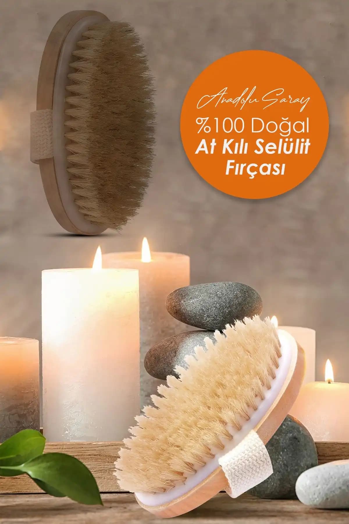 Anadolu Saray Doğal At Kılı Selülit Fırçası ile Selülit Görünümünü Azaltın