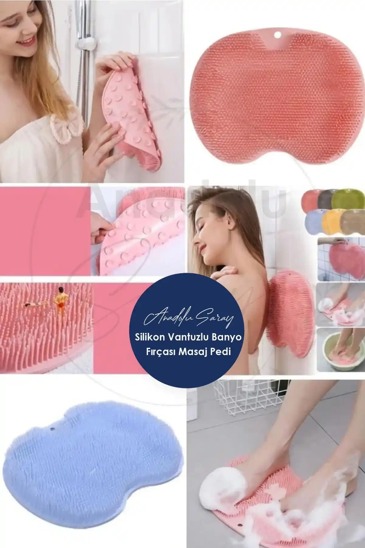 Anadolu Saray Silikon Vantuzlu Banyo Fırçası ve Masaj Pedi Ürün Tanıtımı ve Kullanım Avantajları