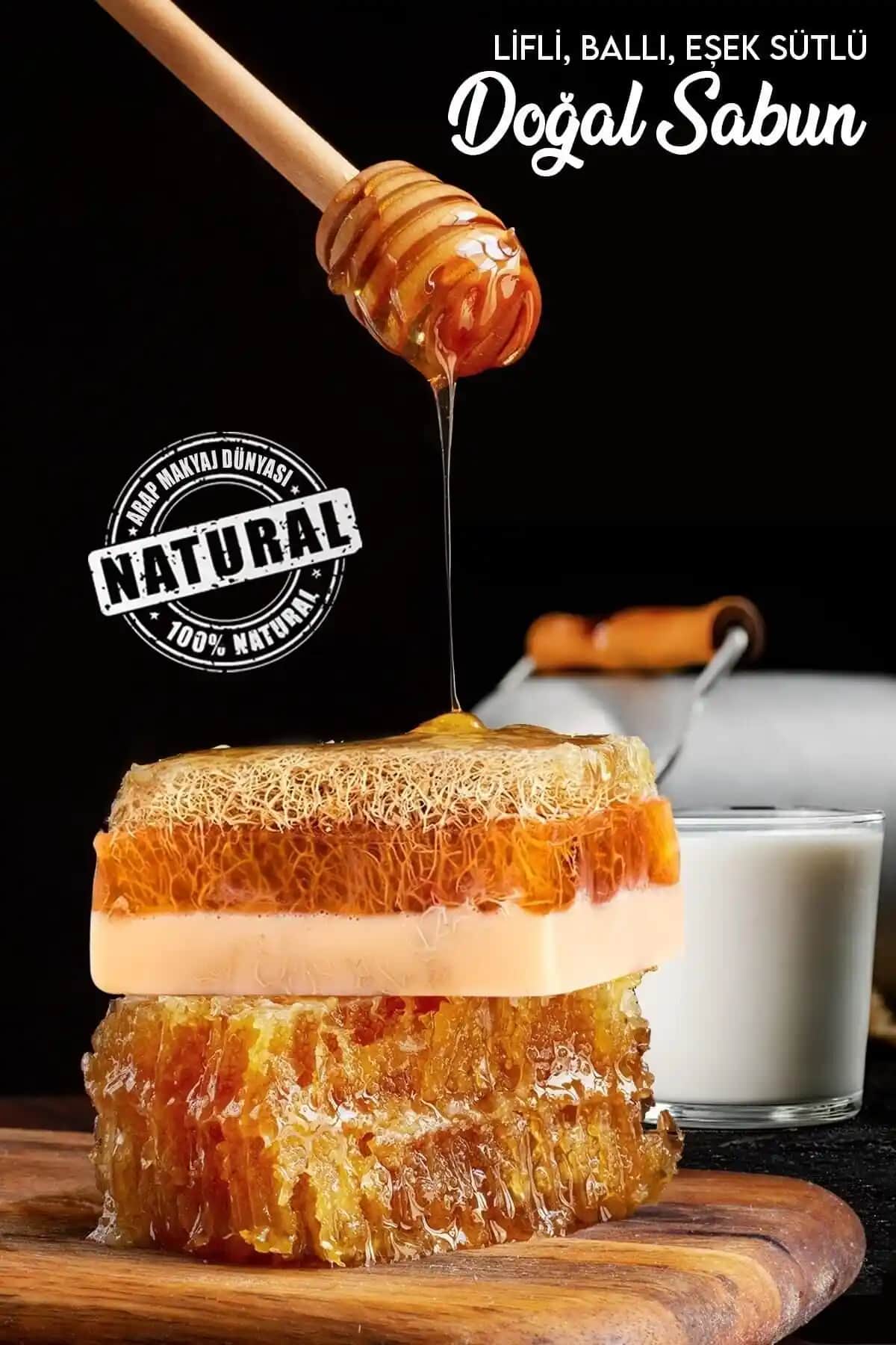 Arap Makyaj Dünyası Lifli Ballı Eşek Sütlü El Yapımı Sabun: Doğal Cilt Bakımında Yeni Bir Dönem