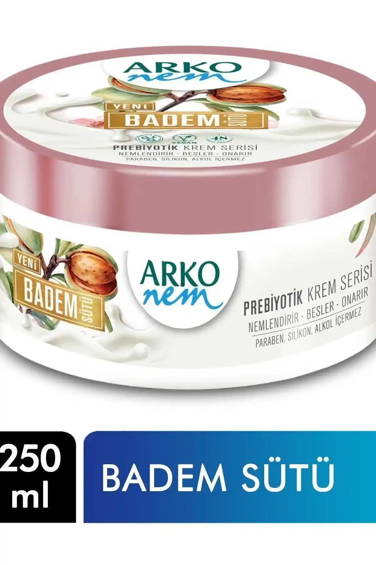Arko Nem Krem Prebiyotik 250 ml Badem Sütü ile Cilt Nemlendirme ve Sağlıklı Bakım