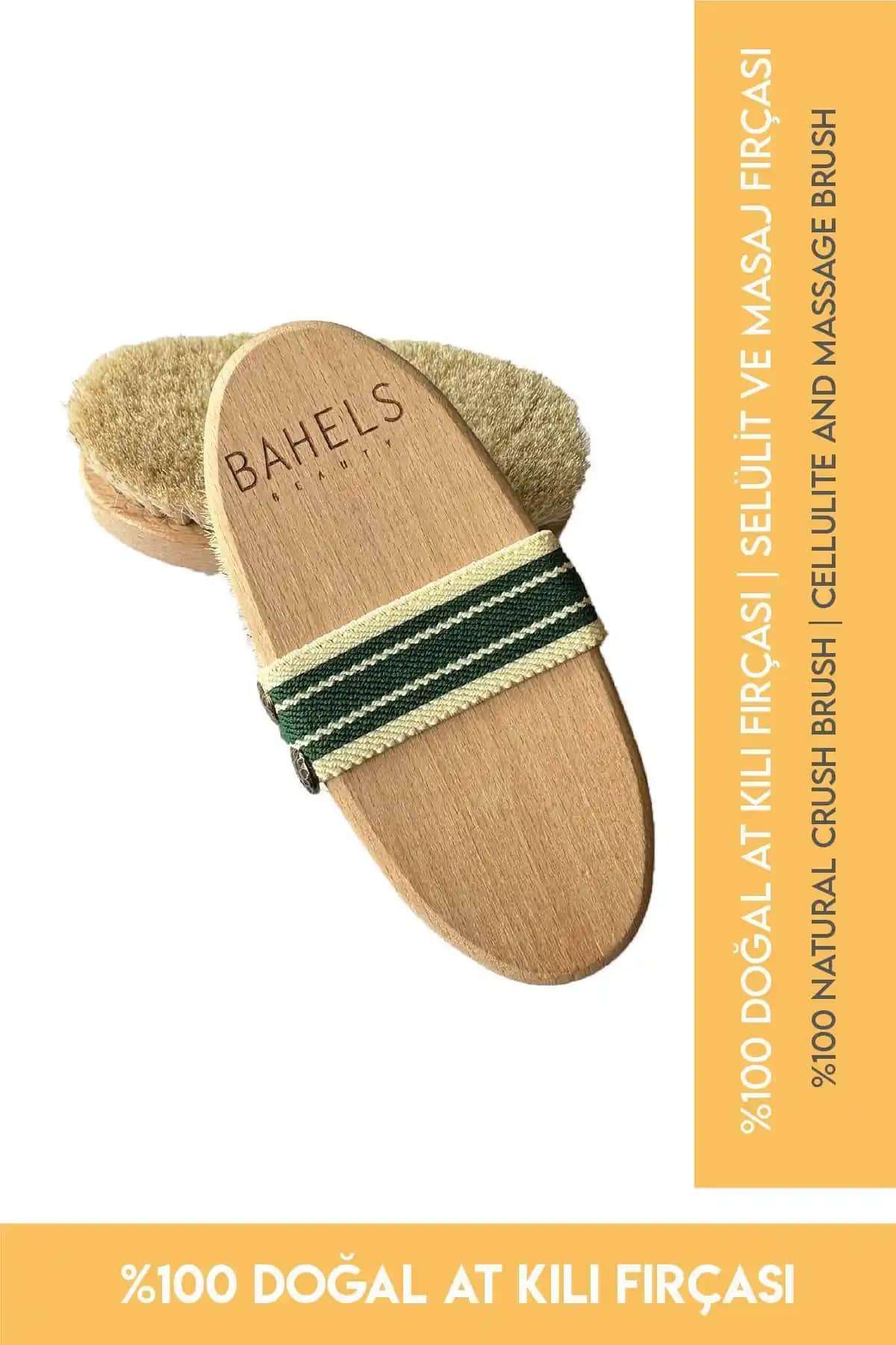 Bahels Beauty %100 Doğal At Kılı Selülit Fırçası Cilt Sıkılaştırıcı ve Temizleyici