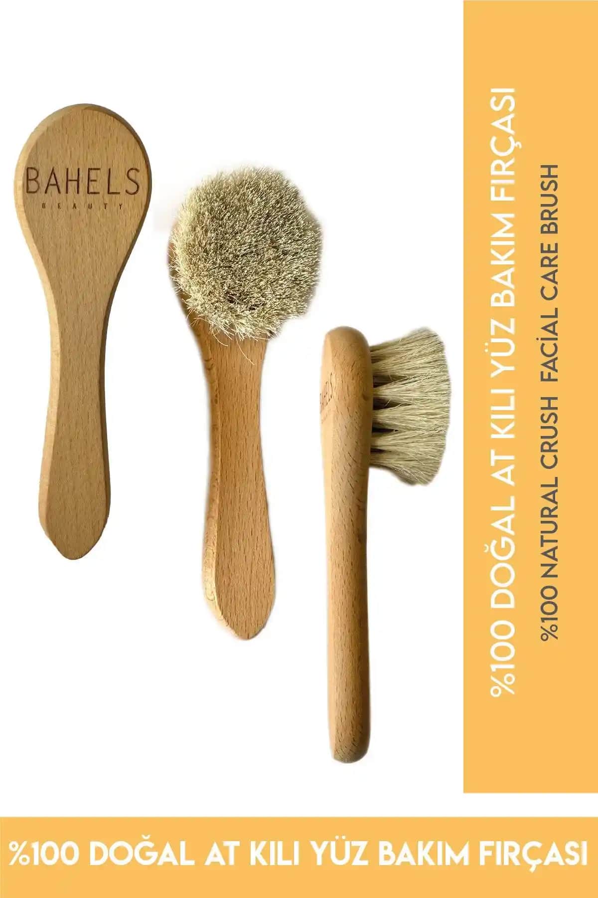 Bahels Beauty %100 Doğal At Kılı Yüz Bakım Fırçası ile Cilt Sağlığınızı Destekleyin