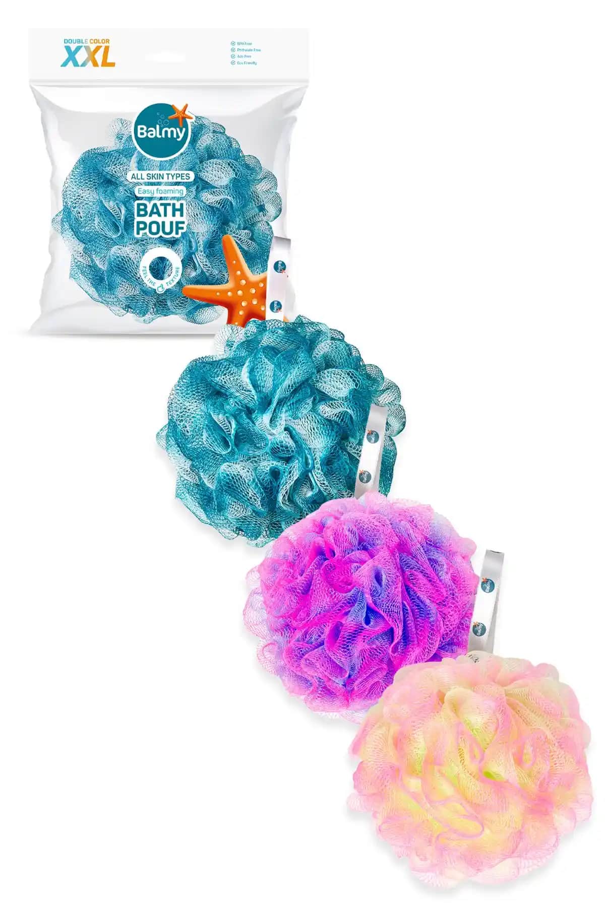 Balmy 3'lü XXLarge Banyo Lifi Seti: Temizlik ve Rahatlık İçin Ideal Seçenek